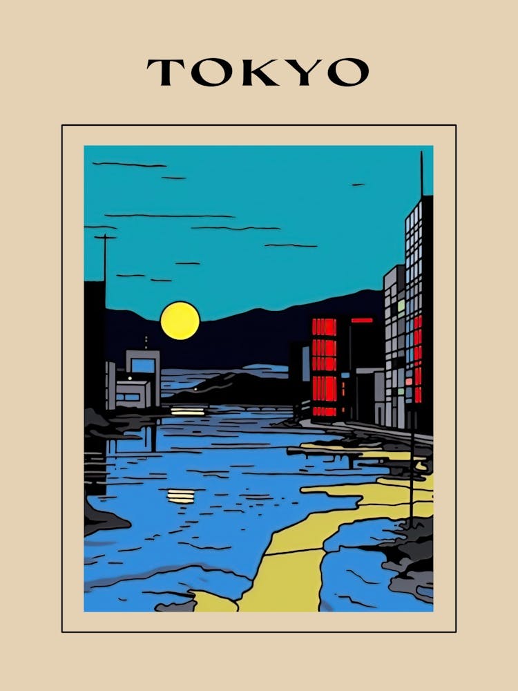 Minimal Design Style Of Tokyo, Japan 2 Poster