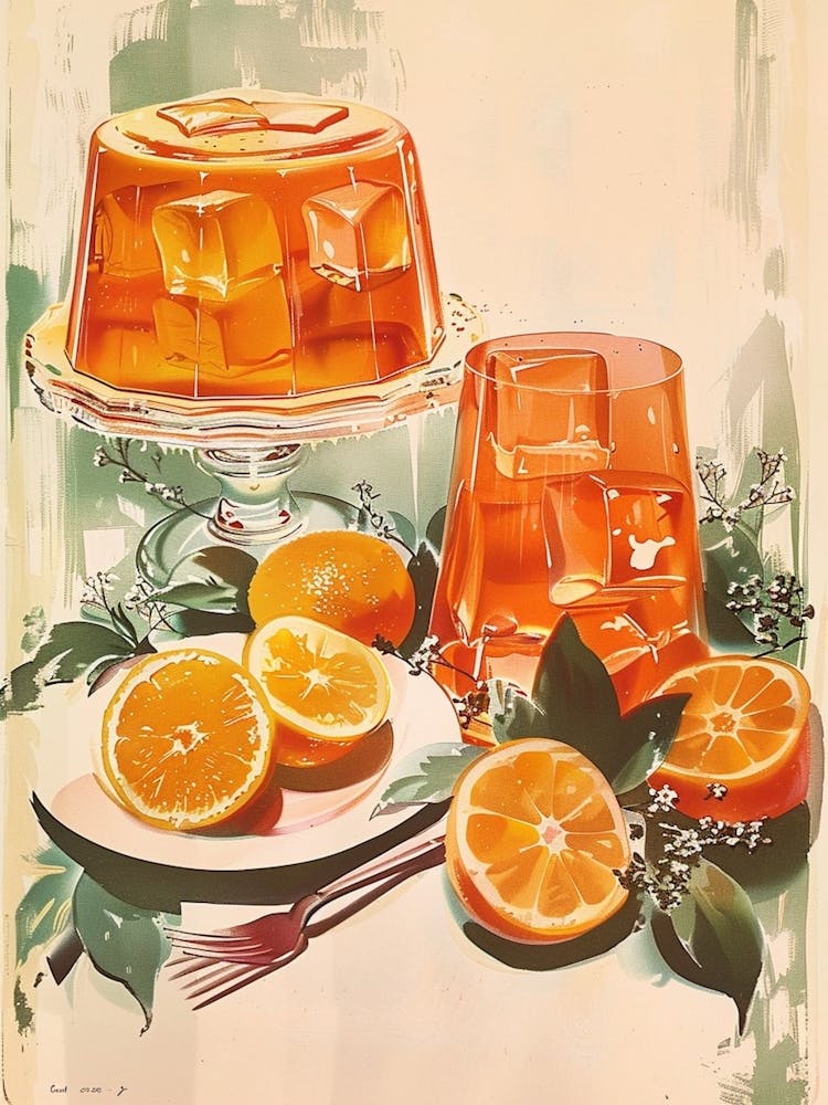 Retro Orange Jelly Vintage Cookbook Inspired 1