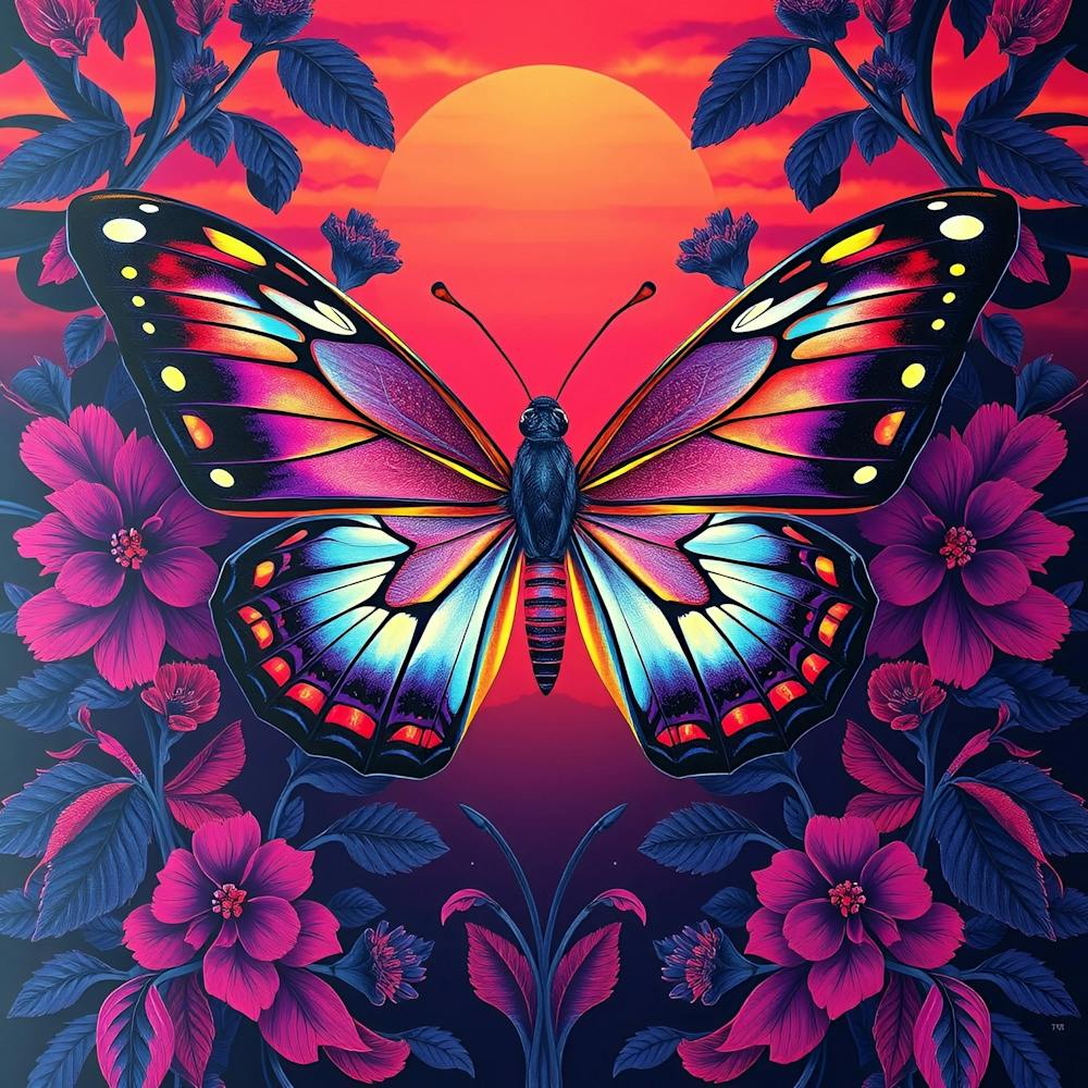 Butterfly At Sunset 4