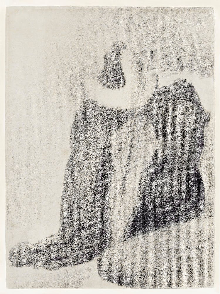 Still Life With Hat, Parasol, And Clothes On A Chair (1887), Georges Seurat