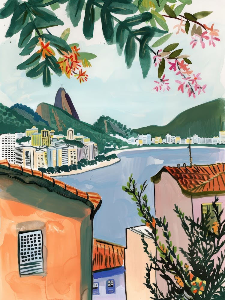 Travel Poster Happy Places Rio De Janeiro 2