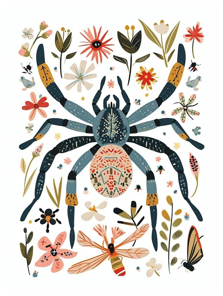 Colourful Insect Illustration Tarantula 13