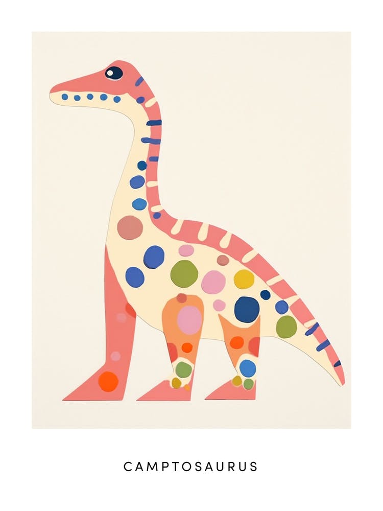 Nursery Dinosaur Art Camptosaurus 2 Poster