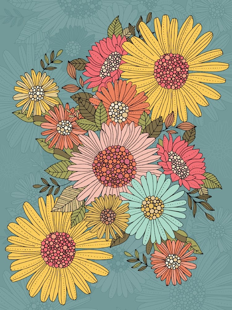 Daisy Bouquet Vector