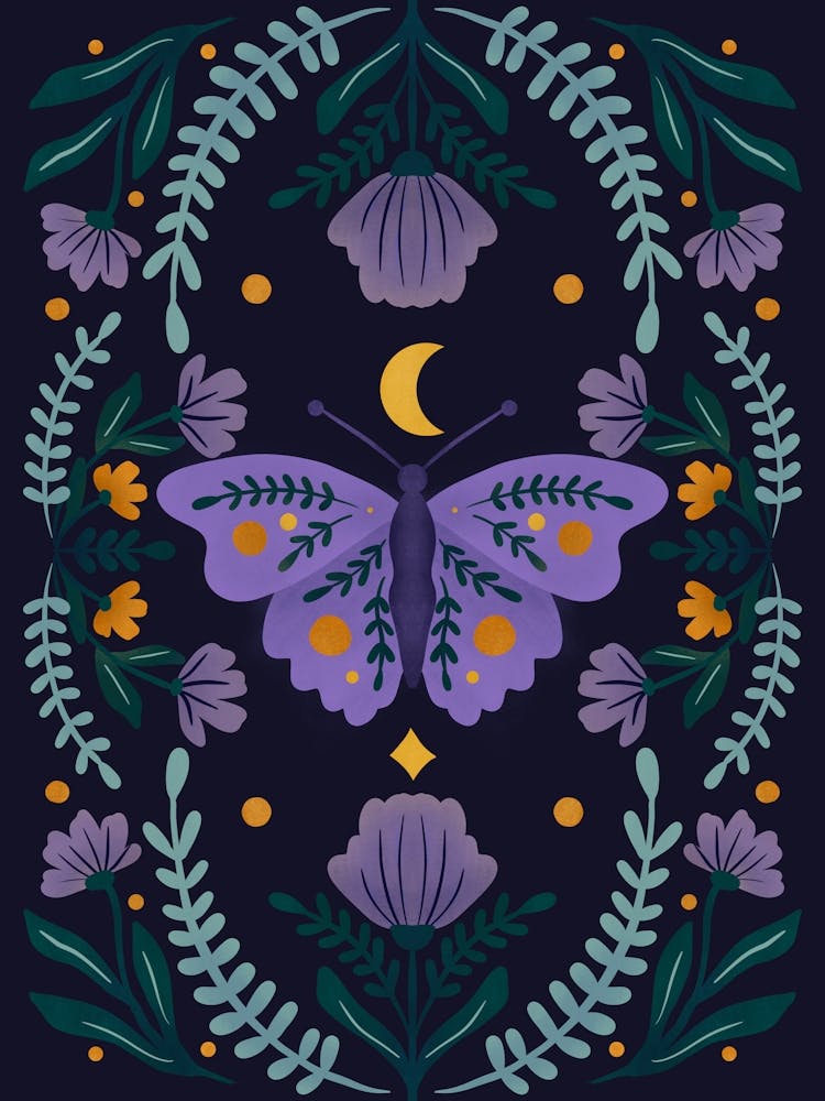 Mystic Series Purple Butterfly