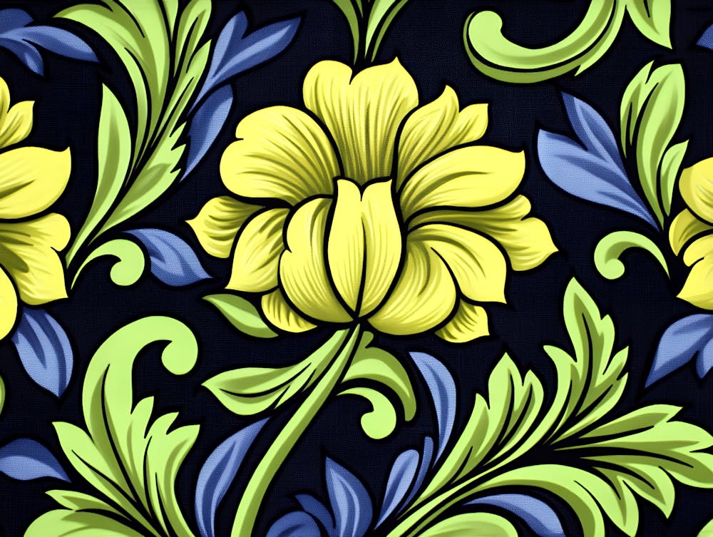 Yellow And Blue Flowers