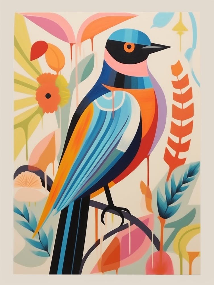Colourful Scandi Bird Barn Swallow 1