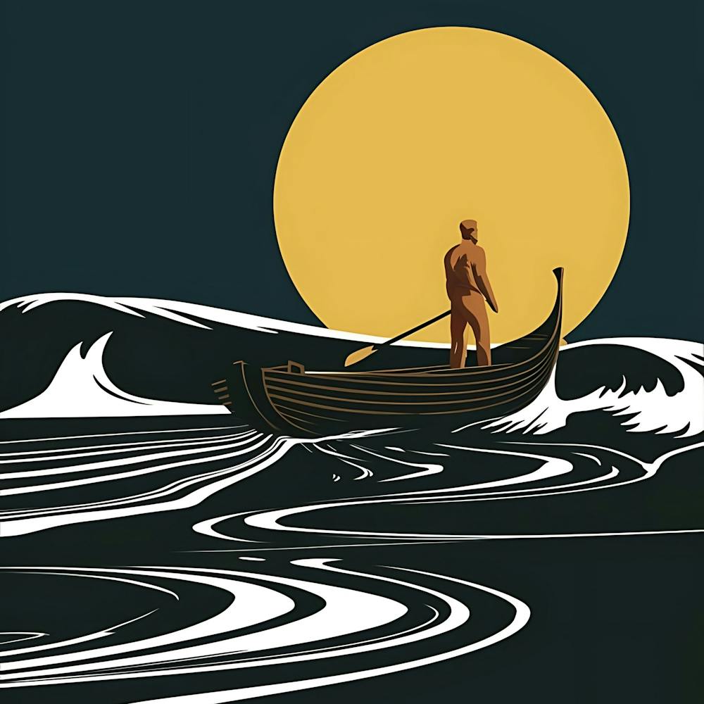 Man In A Boat