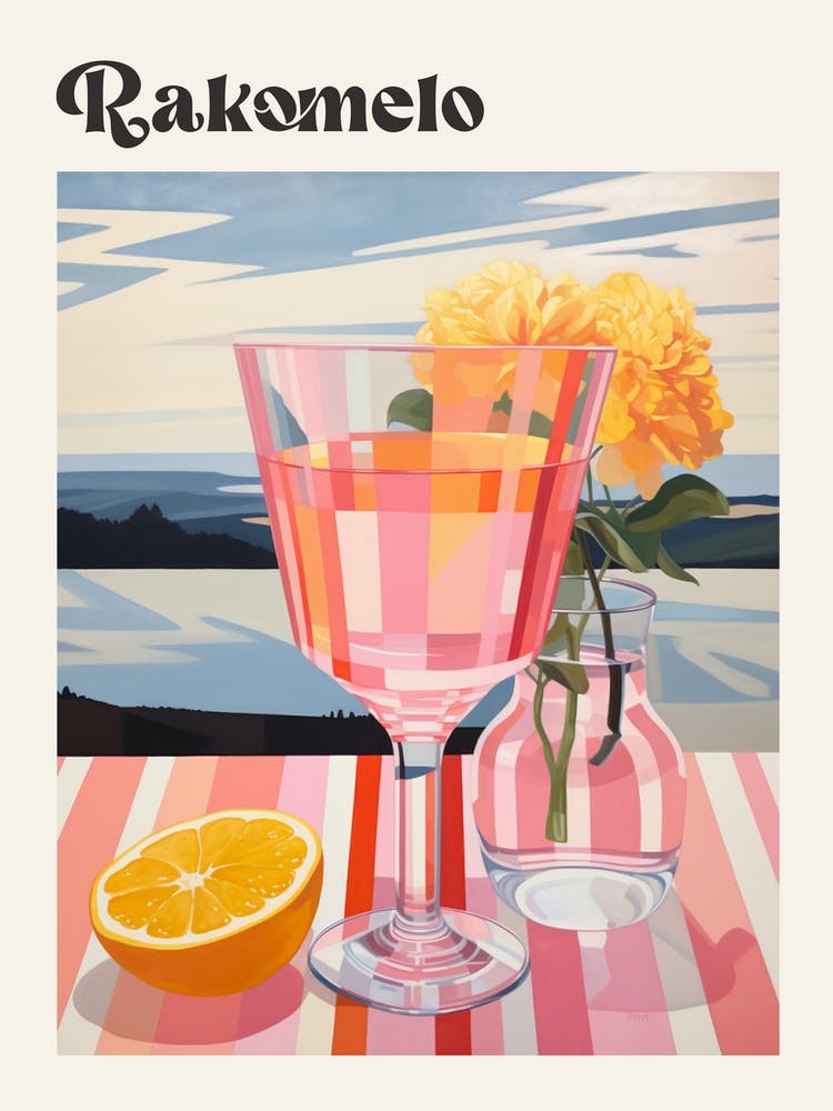 Rakomelo Retro Cocktail Poster