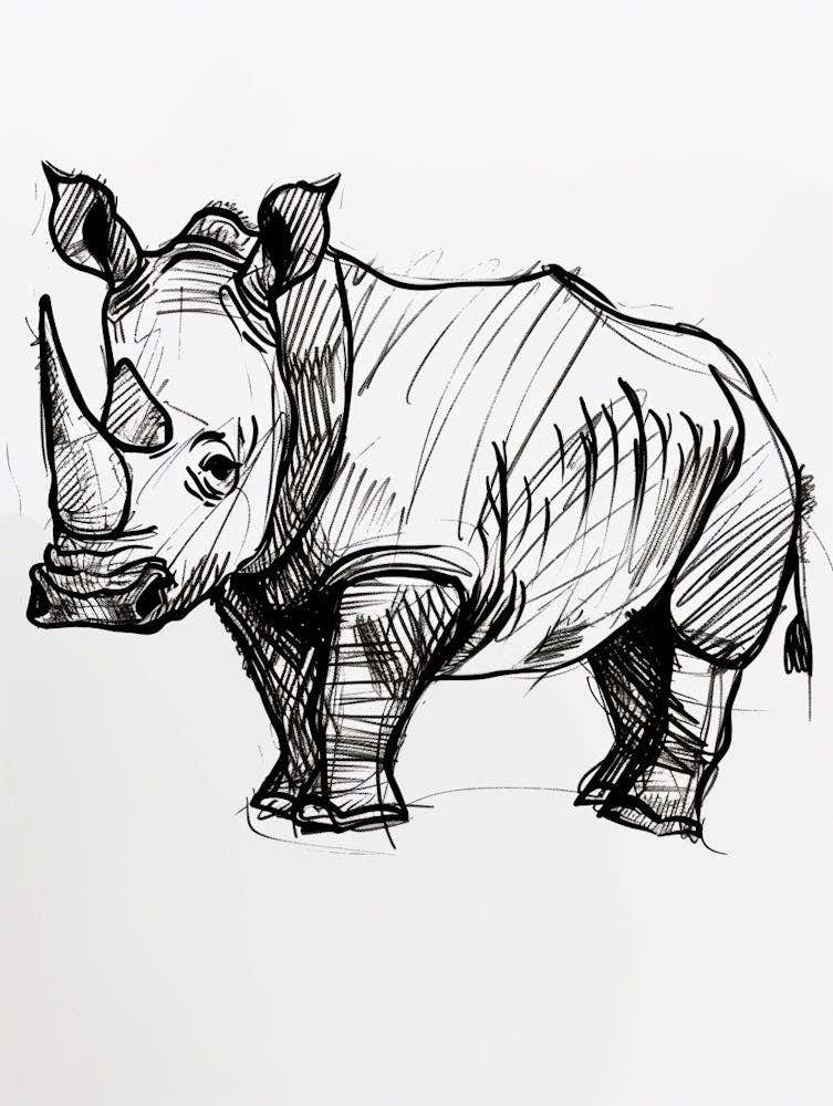 B&W Rhinoceros