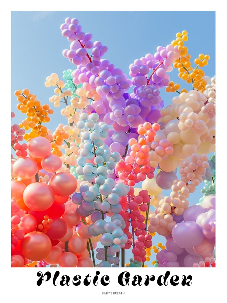 Dreamy Inflatable Flowers Poster Babys Breath 2