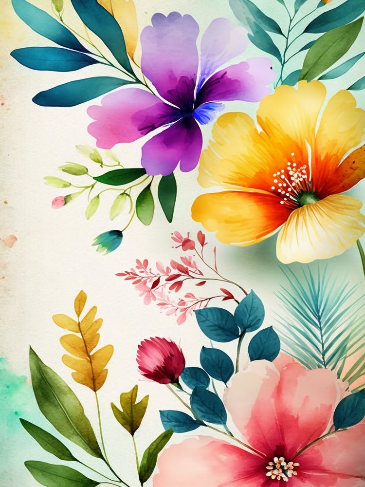 Watercolor Flowers 4