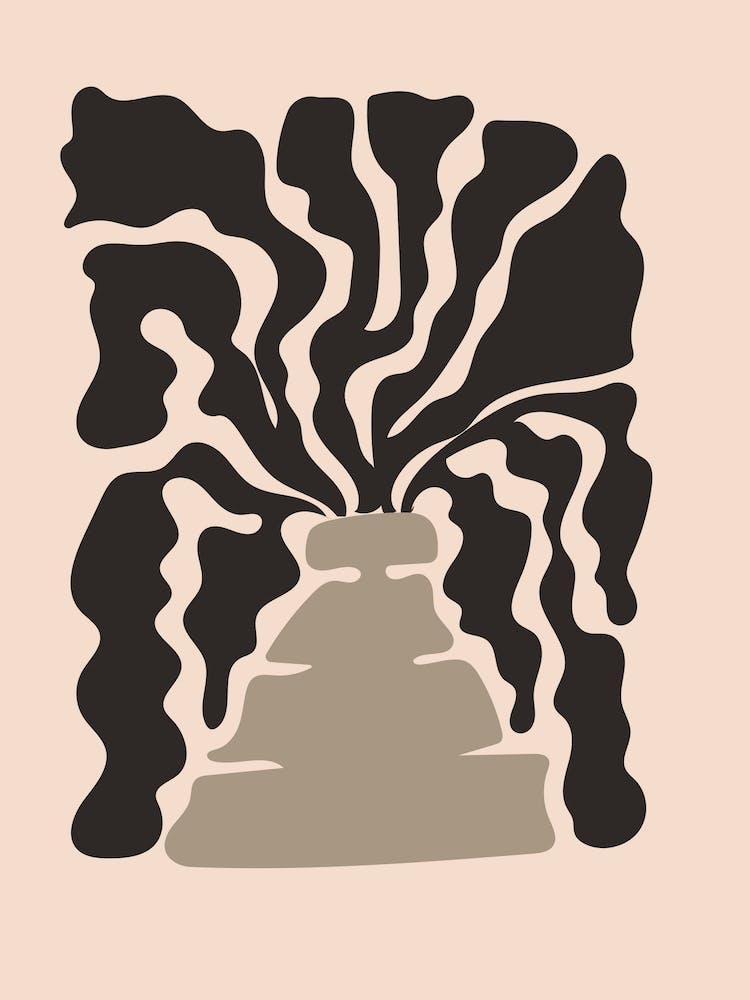 Neutral Abstract Pottery plant