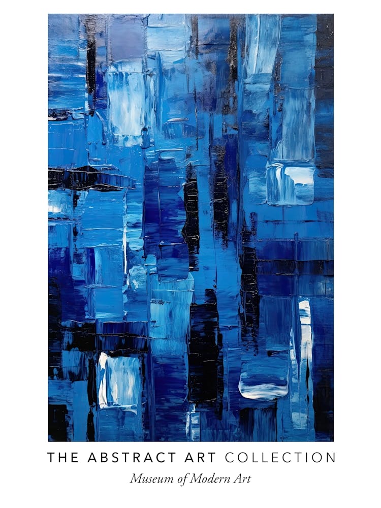 Blue Texture Abstract 4 Exhibition Poster