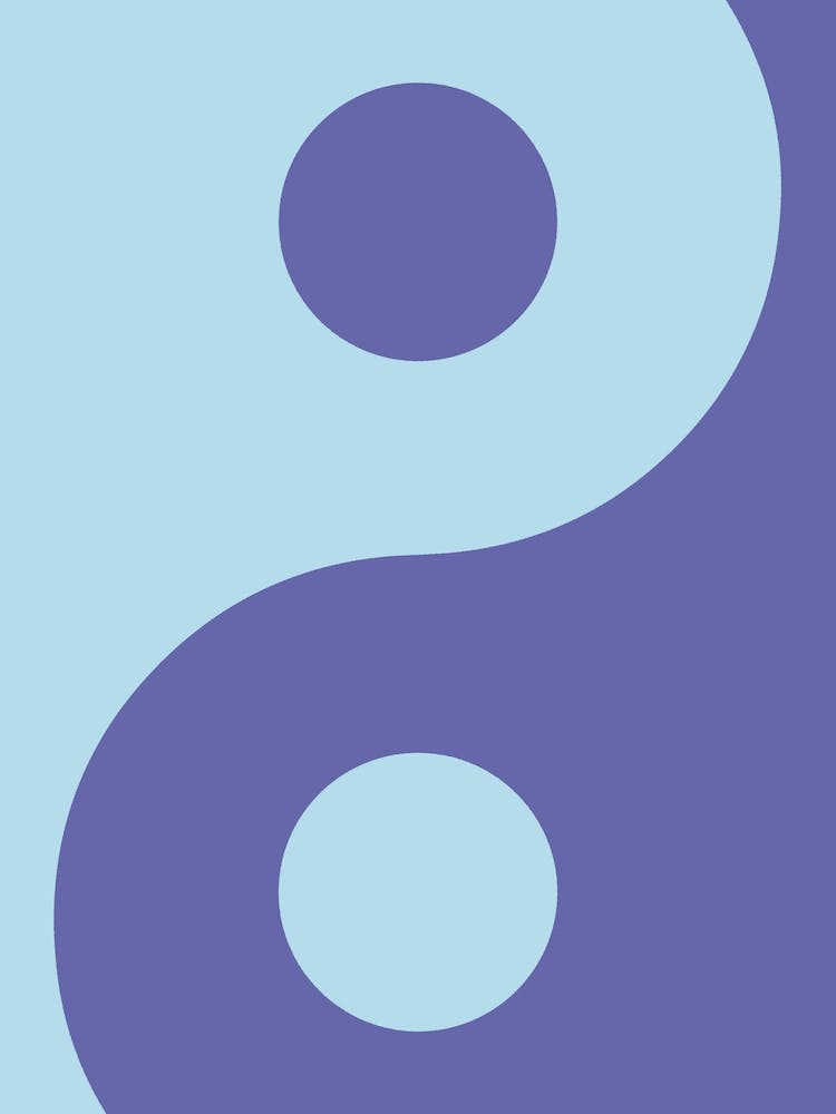 Blue & Very Peri Yin Yang