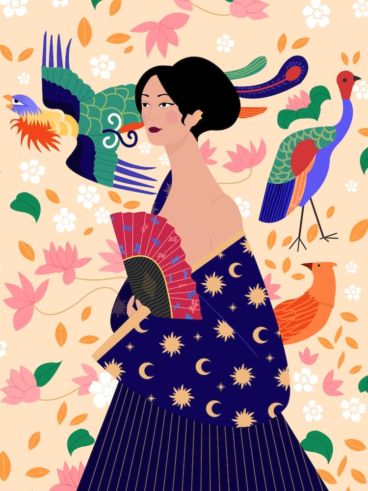Lady With A Fan