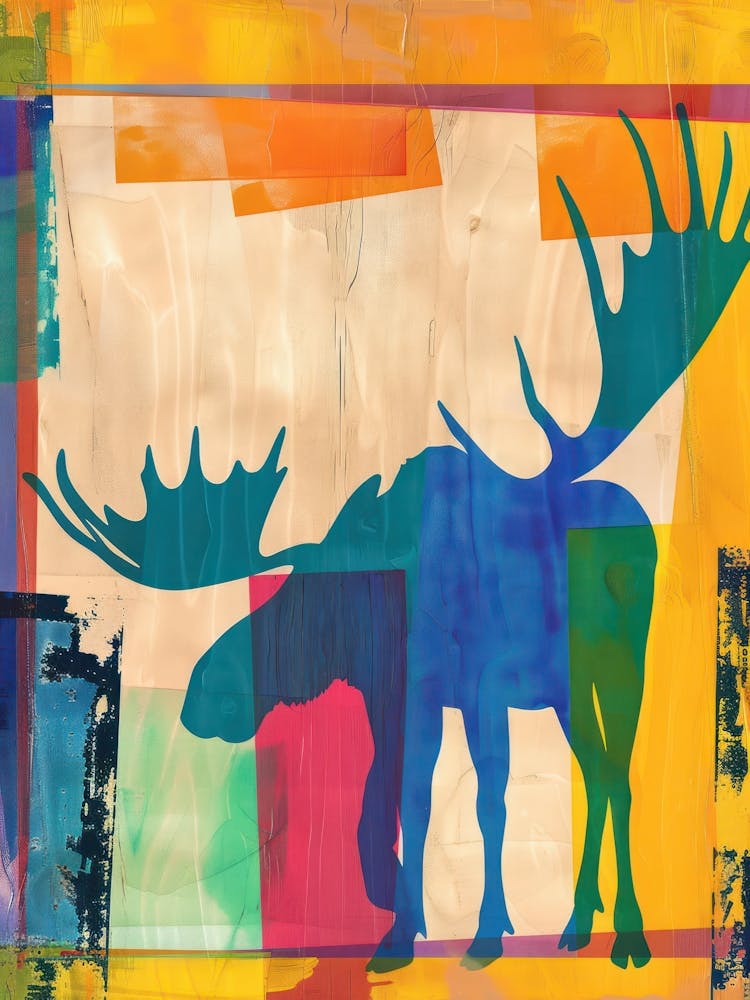 Moose 1 Cut Out Collage