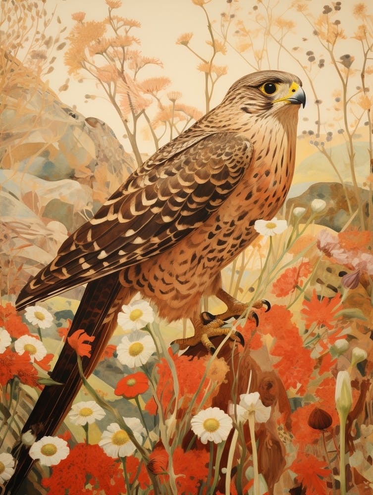 Falcon 2 Detailed Bird Painting