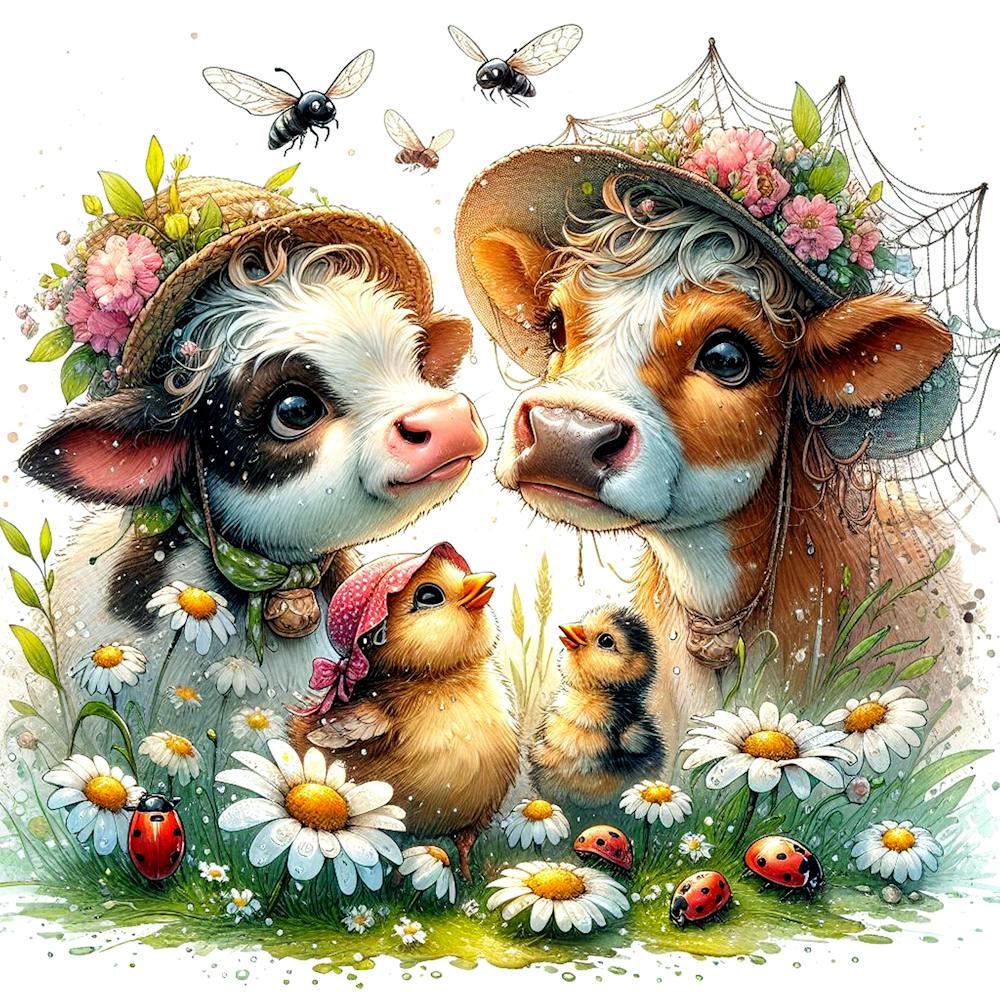 Cute Ink Spattered Animals 3