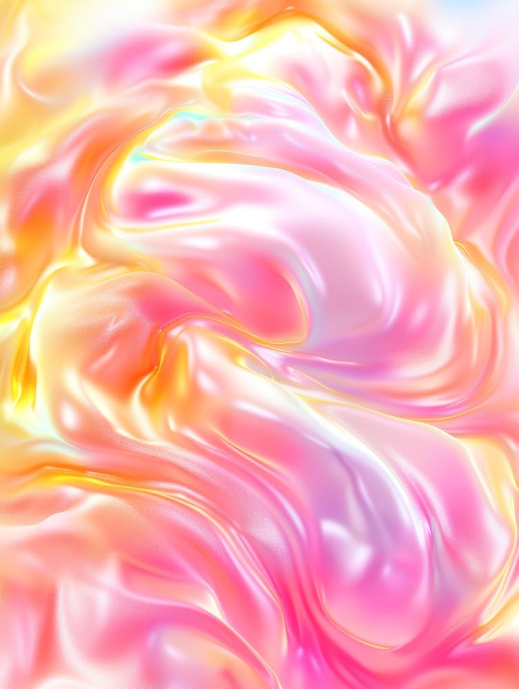 Abstract Pink And Yellow Liquid Texture