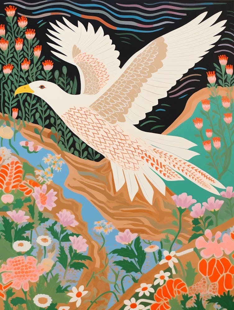 Maximalist Bird Painting Albatross 2