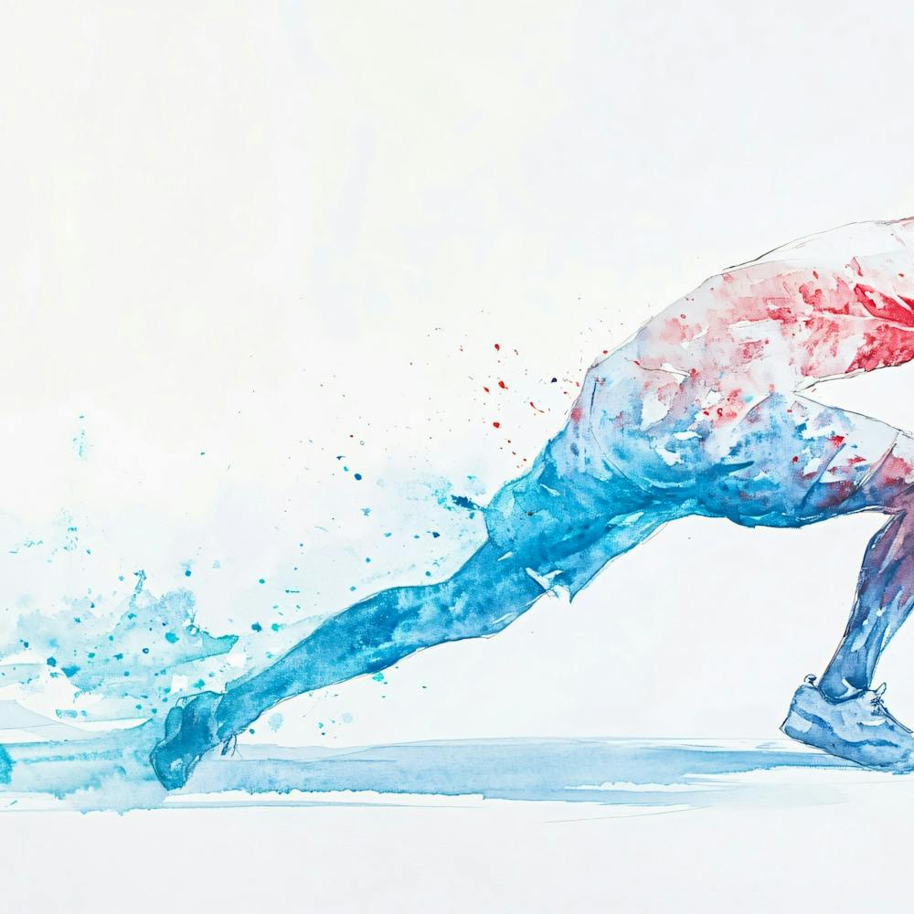 Watercolor Of A Runner 2