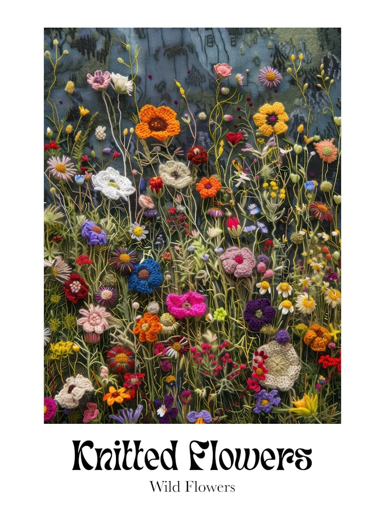 Knitted Flowers Wild Flowers 2