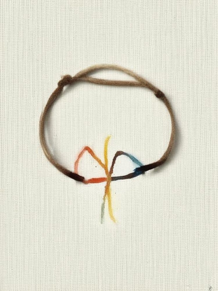 Friendship Bracelet 1, Symbol Abstract Painting