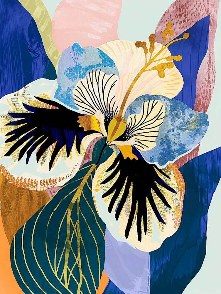 Colourful Flower Illustration Wild Pansy 1