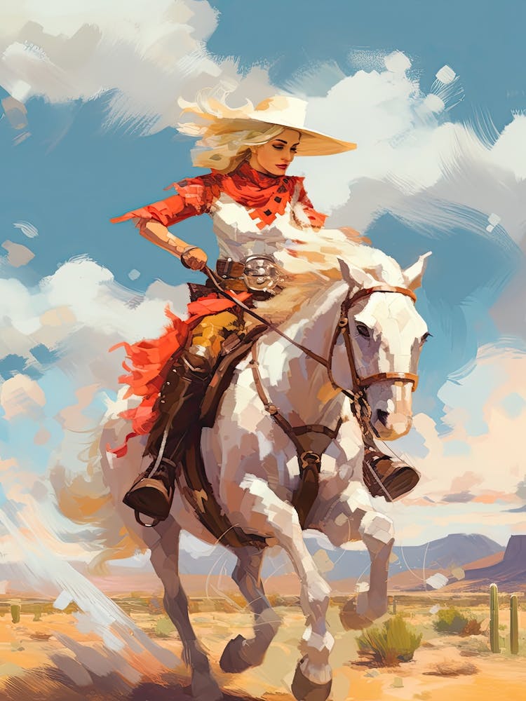 Cowgirl Impressionism Style 7