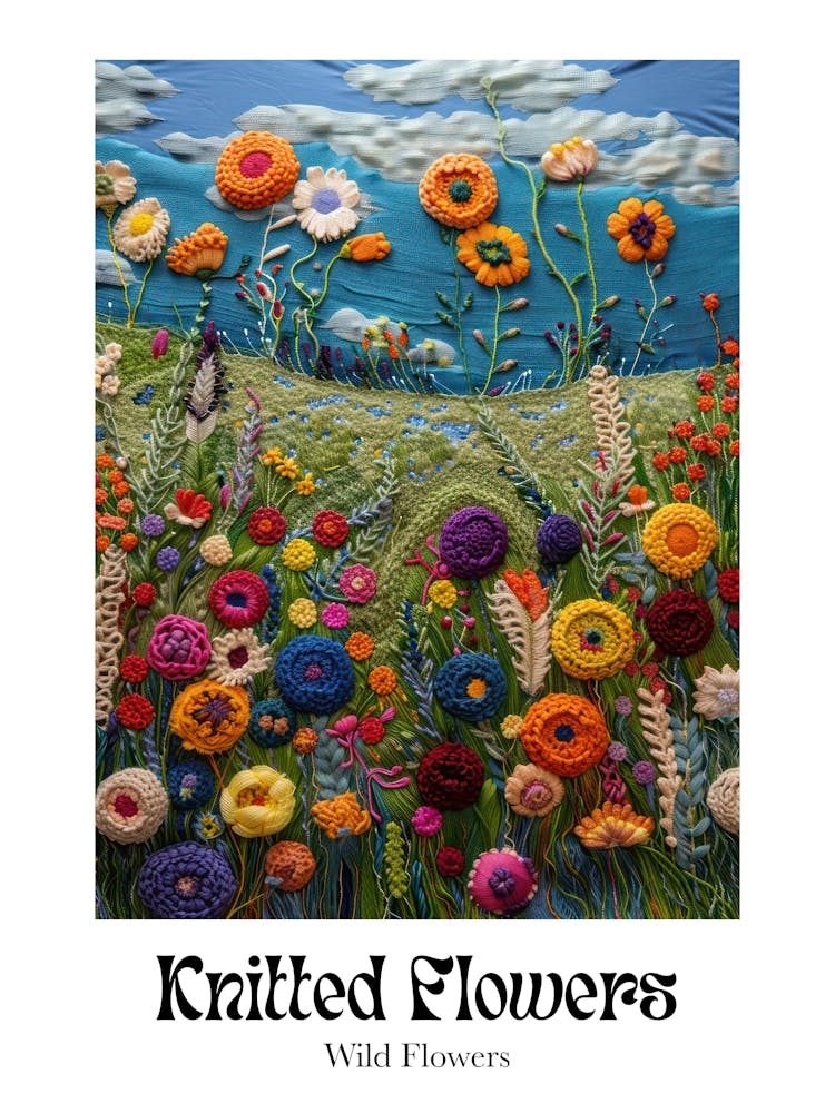 Knitted Flowers Wild Flowers 7