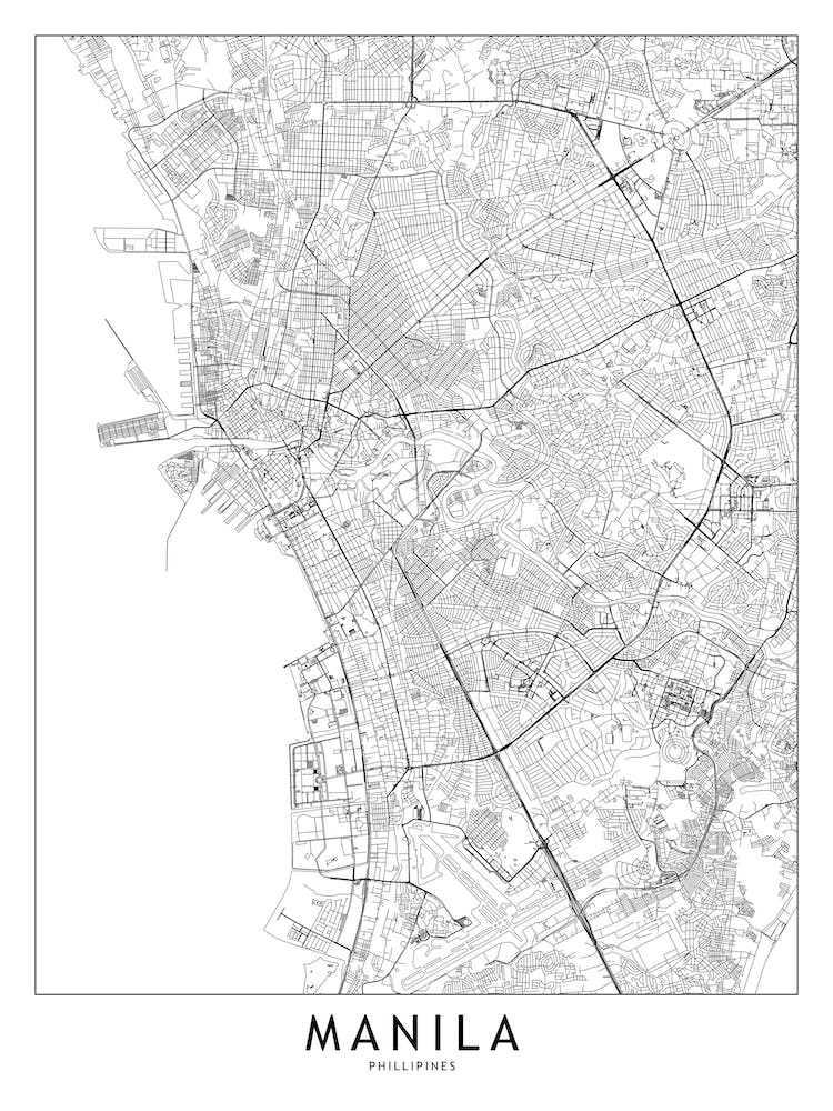 Manila White Map