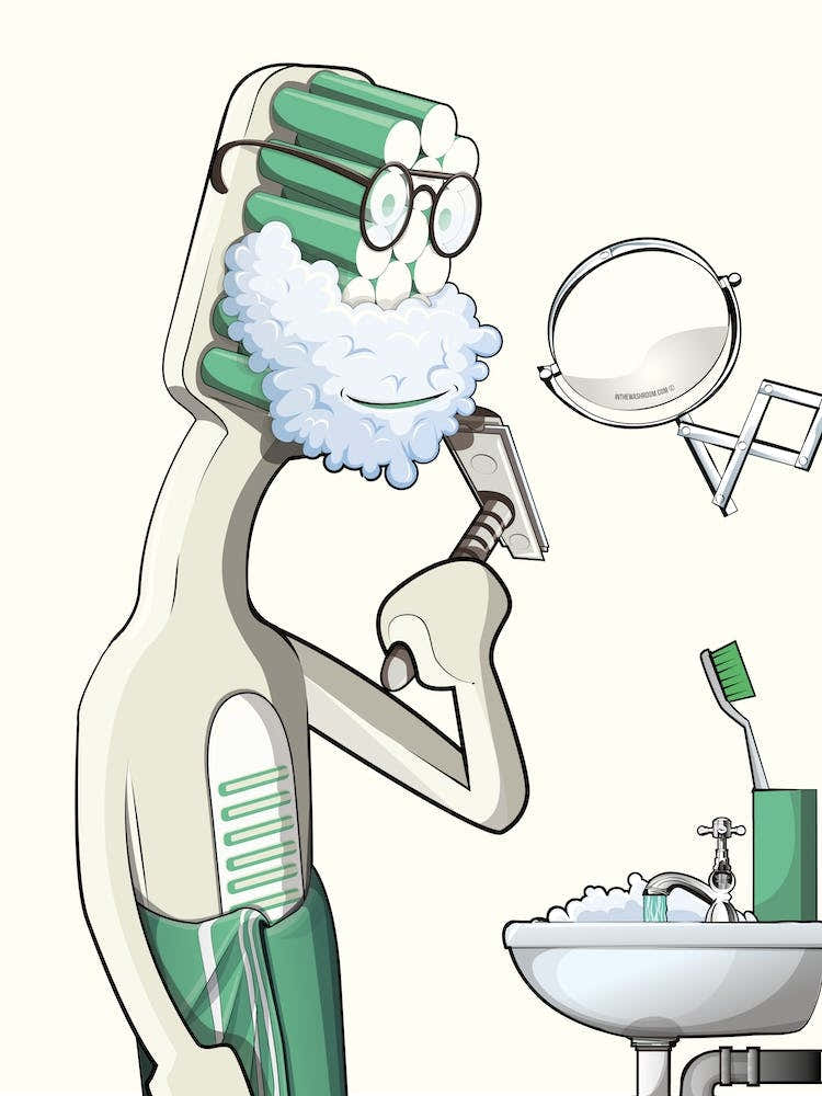 Toothbrush In The Bathroom