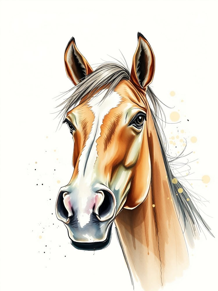 Horse Head Watercolor