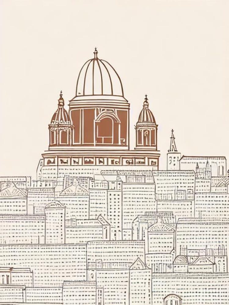 Frauenkirche Dresden - Illustration Bohème du Monument