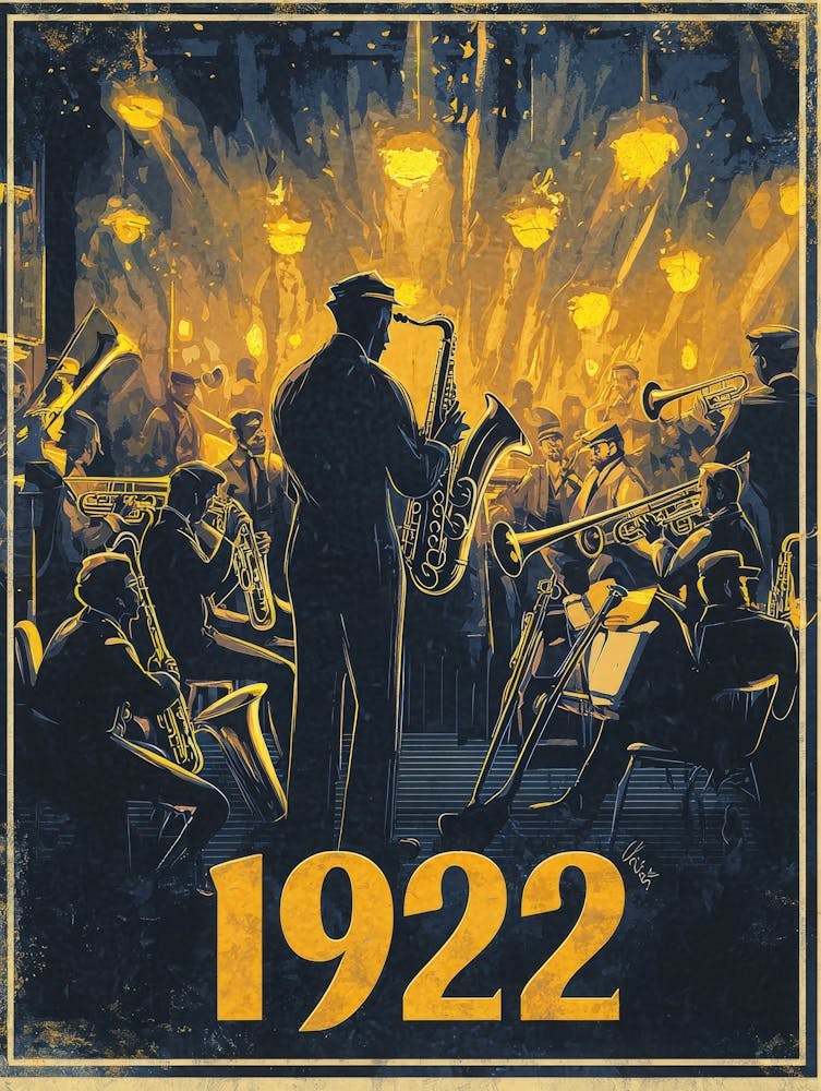 Aihrgdesign A Vintage Art Poster Celebrating The Jazz Age In 8