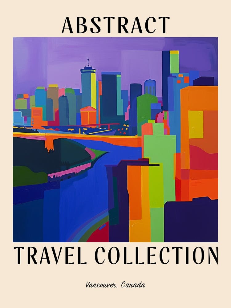 Abstract Travel Collection Poster Vancouver Canada 5