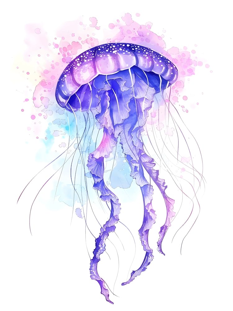Watercolor Jellyfish 6