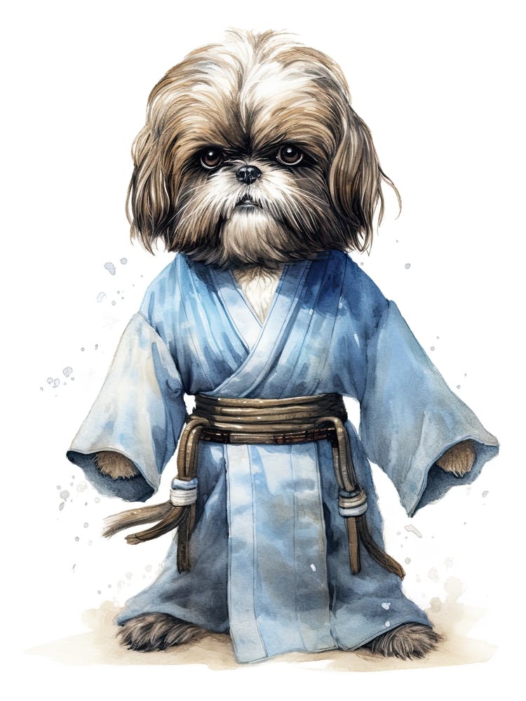 Shih Tzu Dog As A Jedi 3