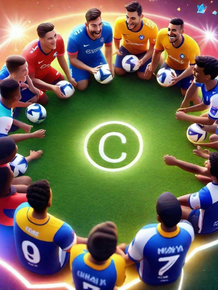 Soccer Players In A Circle