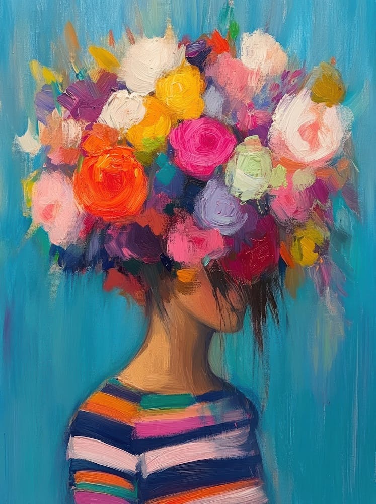 Girl With Flowers On Her Head 19