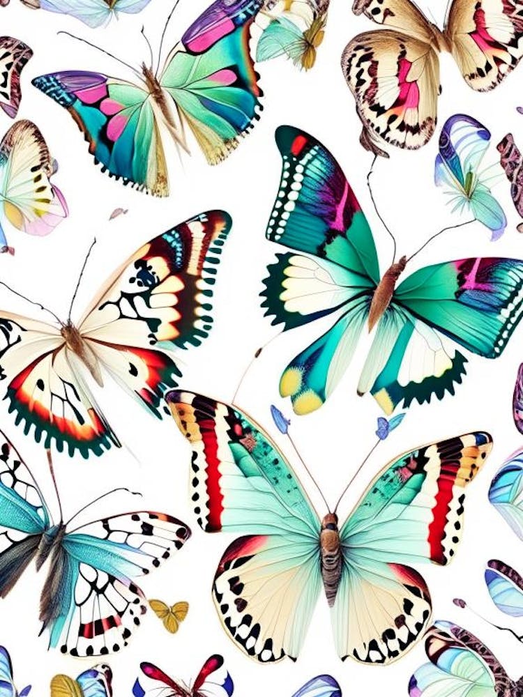 Butterflies Repeat Pattern Decoupage 1