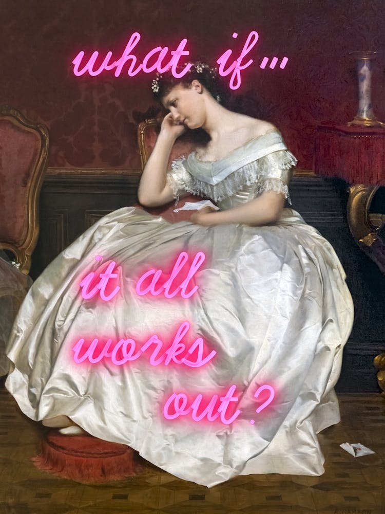 What if it all works out - Vintage altered art