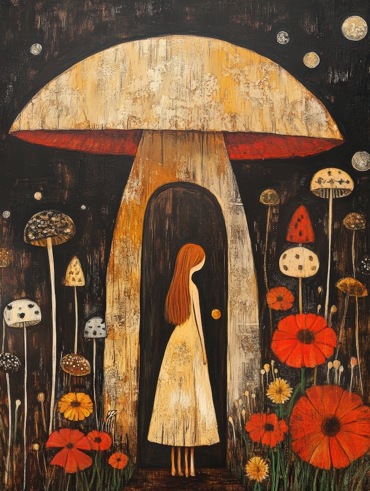 Girl In A Mushroom