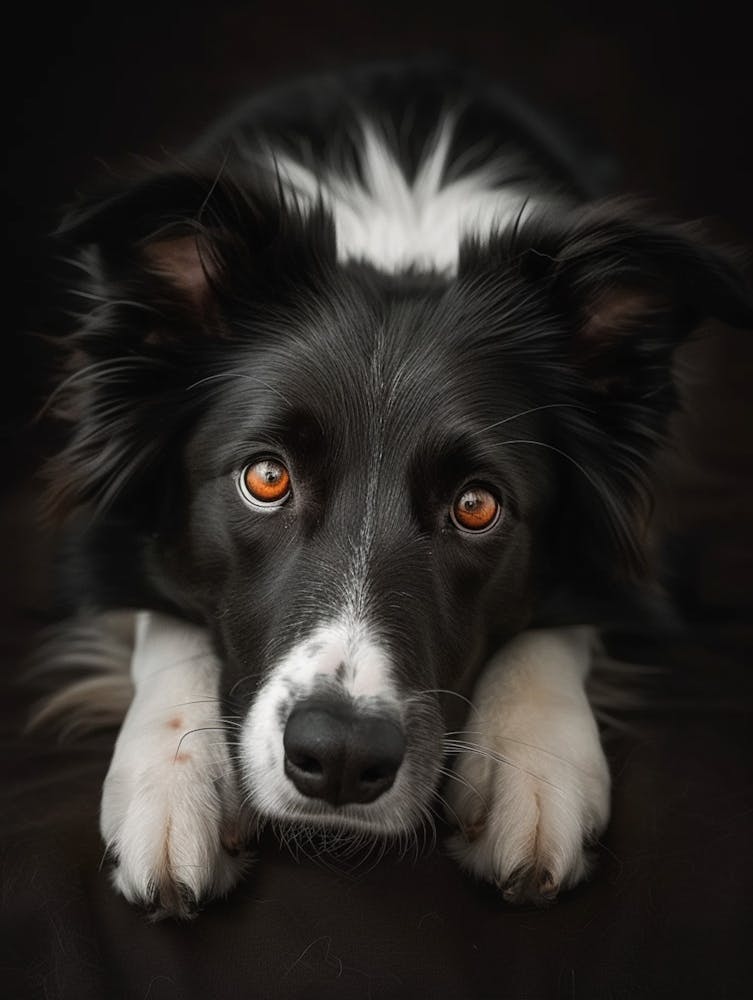 Atemberaubende Porträtfotografie eines Border Collie Hundes