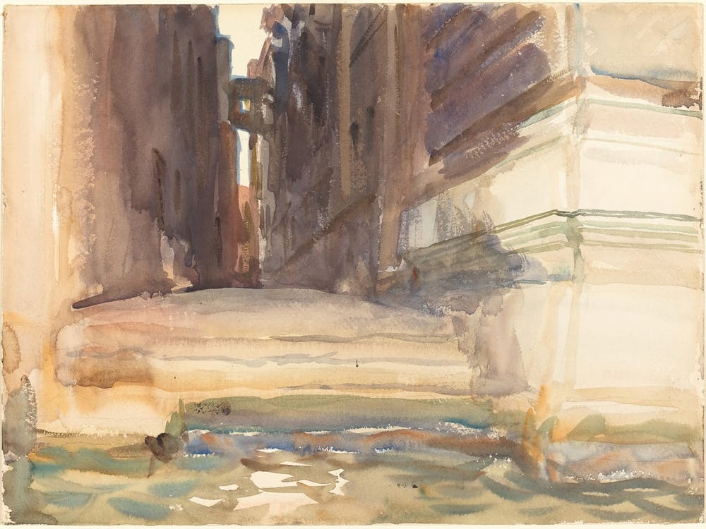 The Calle Della Rosa With The Monte Di Pietà, Venice, John Singer Sargent