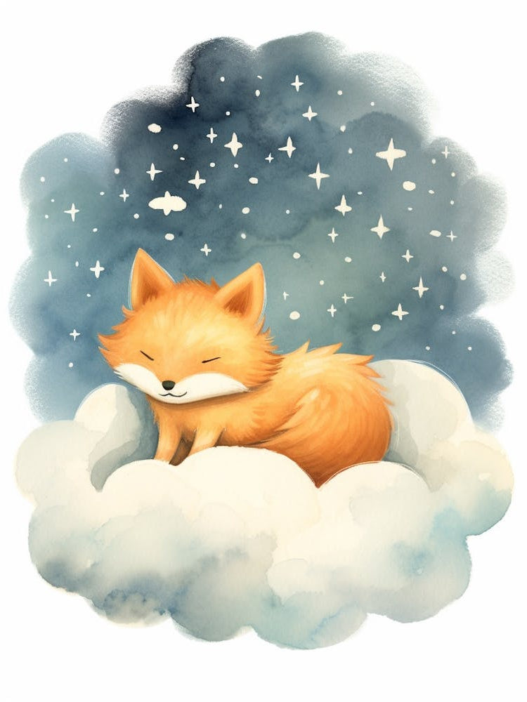 Baby Fox 1 Sleeping In The Clouds