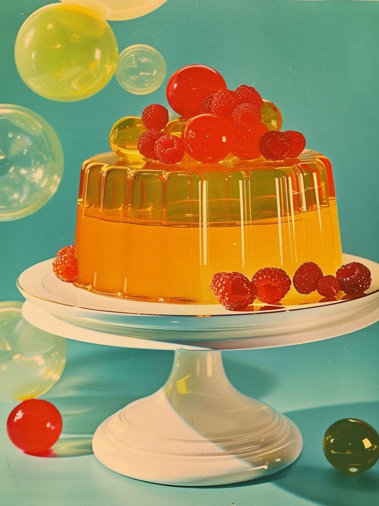 Gelée Jaune Avec Bulles Photo Rétro