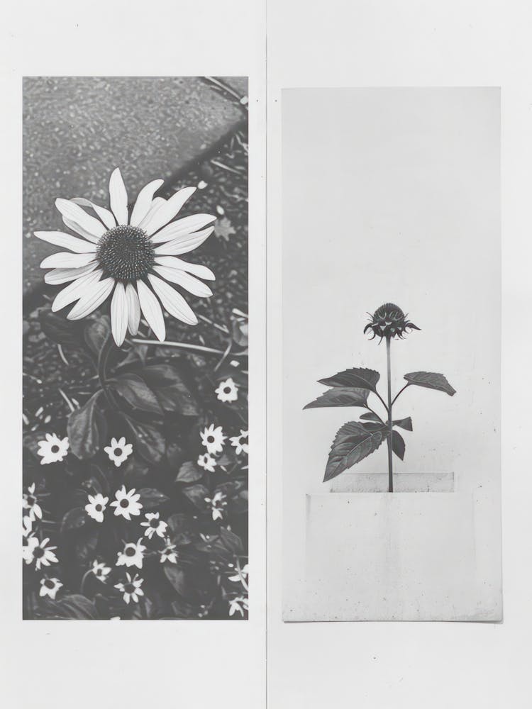 Sunflower Flower Photo Collage 4