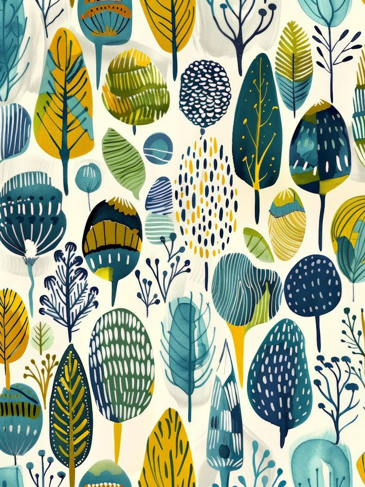 Trees On A White Background